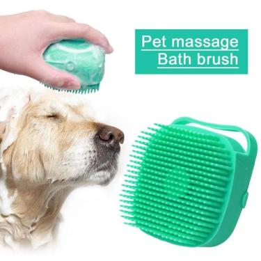 Imagem de Lava Pelo Pet Escova Banho Cachorro Gato Dispenser Shampoo - Exquisit 