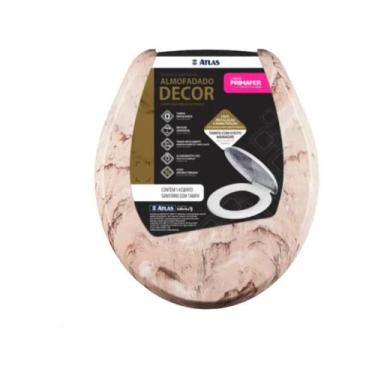 Imagem de Assento Tampa De Vaso Sanitário Almofadado Universal Mármore - Astra, 