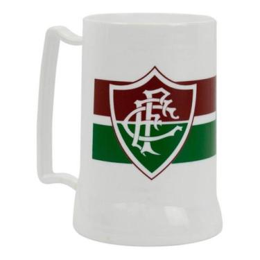 Imagem de Caneca Branca Gel Isolante Térmico Do Fluminense 400ml - Mileno