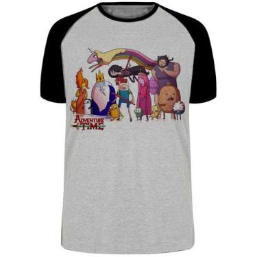 Imagem de Camiseta Adventure Time todos personagens Blusa Plus Size extra grande