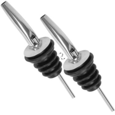 Imagem de 2 Bico Dosador Inox Biqueira Licor Azeite Xarope Óleo Rolha - NilosDec