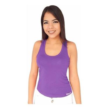 Imagem de Kit 5 Camiseta Regata Feminina Academia Lisa Fitness Viscose - Divina 
