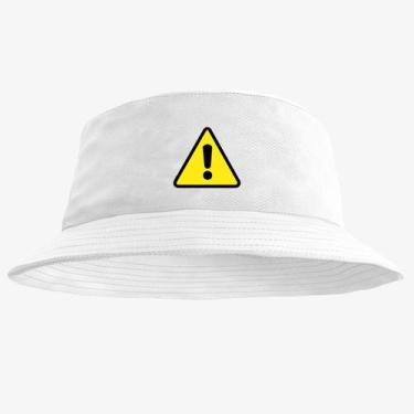 Imagem de Chapéu Bucket Hat Estampado Aviso - MP Moda Masculina, Único, Branco