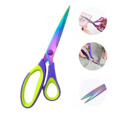 Imagem de Tesoura De Titanium 7.5" Soft De Uso Geral Tecido Papel Eva - Levolpe