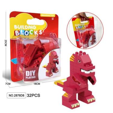 Imagem de Blocos de Montar Duplos Infantil Dinossauro Kids 32pcs JIESTAR