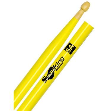 Imagem de Baqueta Spanking Linha Luminosa 5A Clássica Amarela Fluorescente (4113