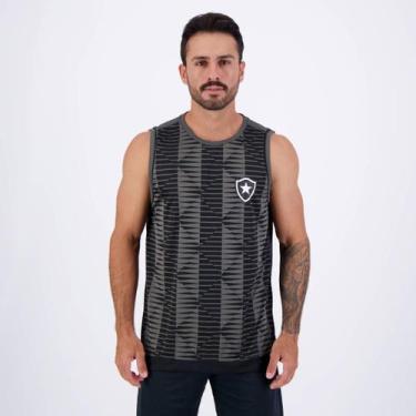 Imagem de Regata Botafogo Division Cinza e Preta - Braziline, P