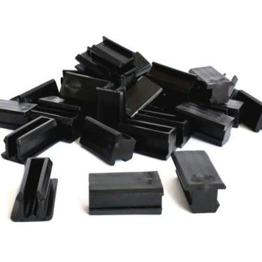 Imagem de Batente Limitador Click 3,2cm Plástico Janela E Porta Vidro pct c/ 100