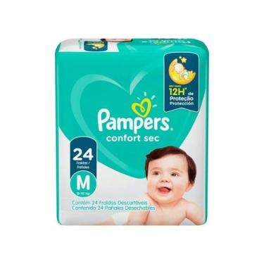 Imagem de Fralda Pampers Confort Sec Tamanho M Descartável com 24 Unidades - PRO