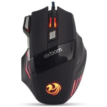 Imagem de Mouse Gamer Optico Usb 3200Dpi Com 7 Botões e Led Color MS-G620 - Exbo