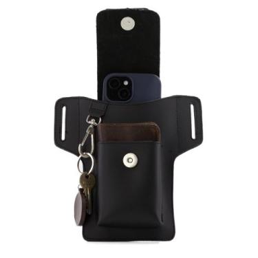 Imagem de  Bolsa Pochete em Couro Pampa's Country para Celular Carteira Chaves e