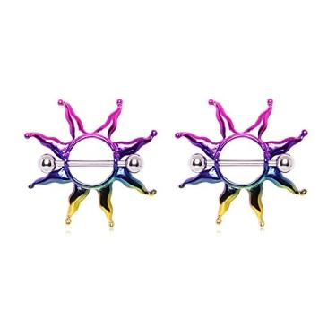 Imagem de Pierced Owl Protetores de mamilo de aço inoxidável 316L banhados a PVD 14GA, vendidos em pares, Aço inoxidável, aço