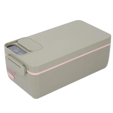 Imagem de Recipiente de Alimentos Aquecido a 65 ℃ 1L Silencioso Aquecimento Rápido Lancheira Elétrica para Viagens Ao Ar Livre No Escritório Escolar (Matchá Verde)