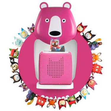 Imagem de Tnvodejo Prateleira infantil compatível com Toniebox e Tonies para mais de 30 a 48 bonecos – Prateleira de parede para caixa de música – para brincar e colecionar – para quartos de bebês infantis