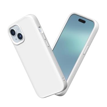 Imagem de RhinoShield Capa compatível com [iPhone 15] | SolidSuit - Capa protetora de design fino absorvente de choque com acabamento fosco premium 3,5 m/proteção contra quedas de 3,4 m - branco clássico