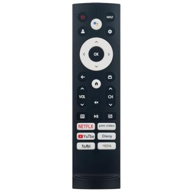Imagem de Controle remoto de voz de substituição ERF3N90H 299845 compatível com Hisense QLED Series Smart TV 2022 modelos 65U68H 65U6H 65U7G 65U8H 75A68H 75A6H 75U65H 75U68H 75U6H 43A68H 50A68H 68H 50 U6H