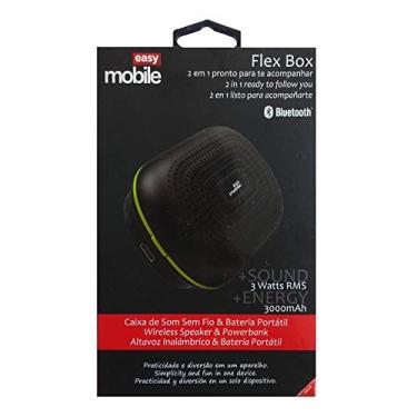 Imagem de CAIXA SOM BLUETOOTH + POWER BANK FLEX BOX EASY MOBILE 3W/3000MAH PRETO