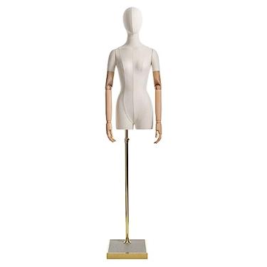 Imagem de Multiuso Manequim feminino manequim colorido torso vestido de noiva manequim com suporte de metal para exibição de roupas de bancada manequim Janela