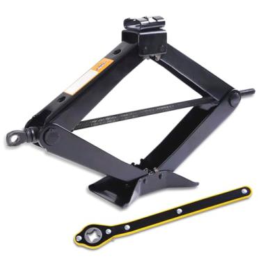 Imagem de SZHRXC Macaco Tesoura, Kit de Macaco para Carro, Elevação Máxima de 3 Toneladas(6600 Libras)(Inclui Chave de Mão de Obra e Macaco), Adequado para Carros, Utilitários Esportivos, Pi3 Toneladas-X,Cinza