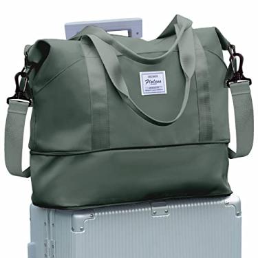 Imagem de Bolsa esportiva de viagem, bolsa esportiva para academia, bolsa de ombro para mulheres, B2 - verde - expansível, Large, Bolsa de viagem