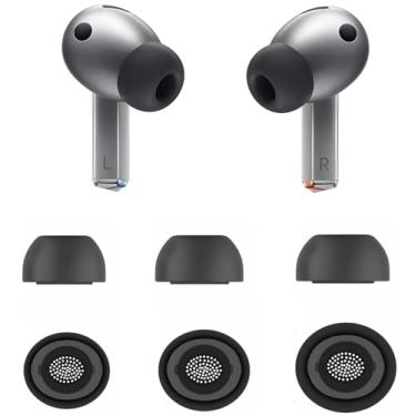 Imagem de Pontas de ouvido de substituição para Galaxy Buds3 Pro, fones de ouvido para fones de ouvido Tampão de ouvido de silicone, P/M/G 3 tamanhos 3 pares, preto, gj3pb3