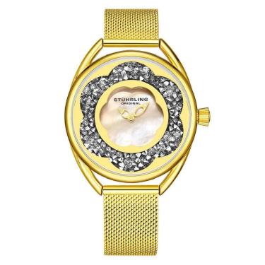 Imagem de Relógio Feminino Stuhrling Lily 995M Quartzo 38mm, Dourado Clássico