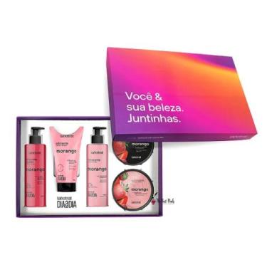 Imagem de Kit Experiência de Banho Morango Labotrat - 5 itens