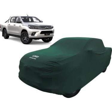 Imagem de Capa Automotiva Para Toyota Hilux Sr Tecido Helanca Lycra - Mz, Verde