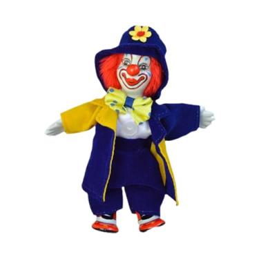 Imagem de UGPLM Figura de palhaço de porcelana, ornamento, peça central de mesa, estante, arte criativa, decoração, artesanato para inauguração de casa, loja de