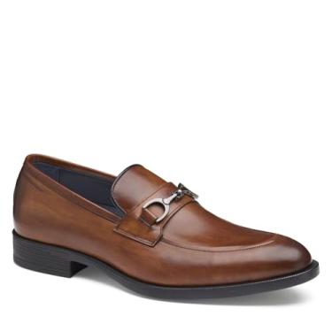 Imagem de Johnston & Murphy Sapato social sem cadarço Flynch Bit, Couro de bezerro italiano caramelo, 40