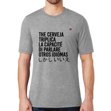 Imagem de Camiseta The cerveja triplica la capacité di parlare otros idiomas - F