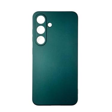 Imagem de Capa Capinha Case Compativel com Samsung Galaxy S25 Plus Silicone Macia Aveludada Forro Interno Com Proteção De Câmera Verde Militar