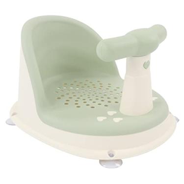 Imagem de Assento de Banho para Bebês, Alça Removível Macia Dobrável, Cadeira de Banheira para Chuveiro Infantil para Banheiro (Verde)