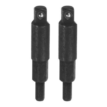 Imagem de HARFINGTON 2 peças chave de serviço 1/10.2 cm adaptador de chave sextavada 3/40.6 cm 5/40.6 cm chave catraca hexagonal quadrada adaptadores de bit abridor de válvula HVAC para reparo de equipamentos