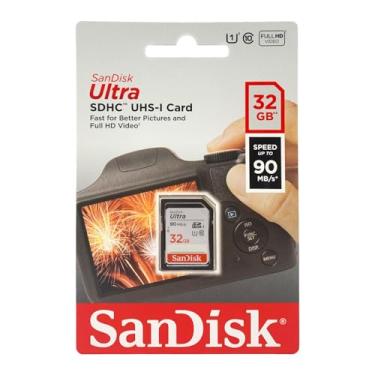 Imagem de SanDisk Cartão de memória Ultra SDHC UHS-I de 32 GB - 90 MB/s, C10, U1, Full HD, cartão SD - SDSDUNR-032G-GN6IN