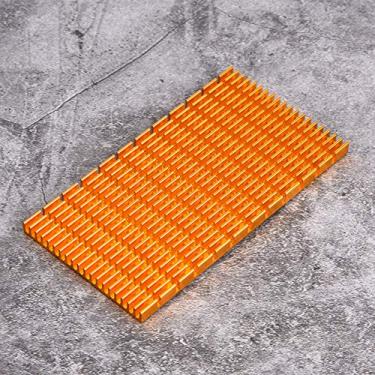 Imagem de Dissipador de Calor de Alumínio, Alta Condutividade Térmica, Cores Leves, Douradas, 120 X 64 X 6 Mm, para, Caixa de Ajuste, LED, Jogador, Roteador, Segurança, CPU, Cooler IC,