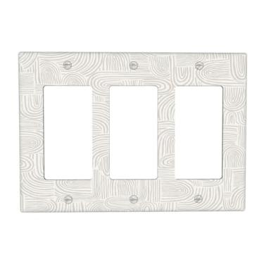 Imagem de Sand Swirl 3 Gang Rocker Light Switch Cover Decorative Wall Plates Cover GFCI Placa Elétrica Placa Frontal para Decoração de Casa