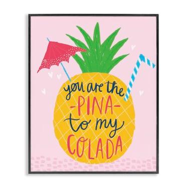 Imagem de Stupell Industries Arte de parede giclée emoldurada preta Pina To My Colada por Lisa Barlow, 61 x 76 cm