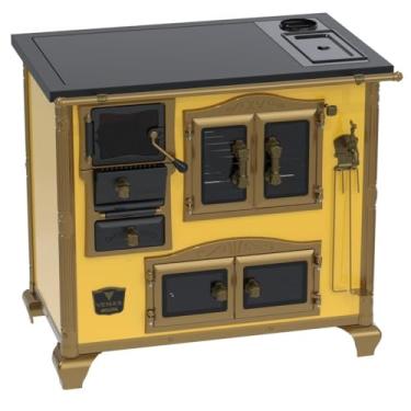 Imagem de Fogao a Lenha N 2 Imperador Vitreo Premium Caldeira Amarelo SD