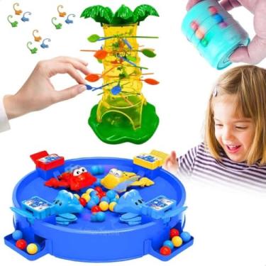 Imagem de Kit Diversão Cada Macaquinho Macaco no Seu Galho Sapinhos Comilões Brinquedos Infantis de Mesa Tabuleiro Raciocínio Presente Aniversário Dia das Crianças Menino Menina 5 6 7 Anos