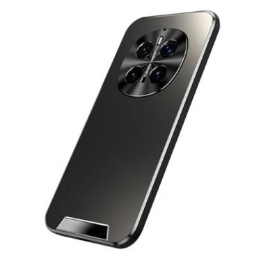 Imagem de HAO RIYLN Capa para Honor Magic 7 Pro/7, capa de telefone de proteção de lente de câmera de metal antiarranhões fina fosca PC traseira minimalista para negócios, preta, 7