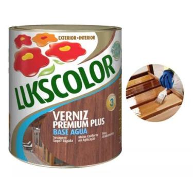 Imagem de Verniz Base Água Madeira Cores 900ml Lukscolor Móveis 1/4