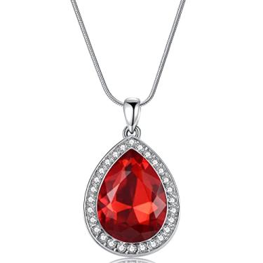 Imagem de Botrinal Colar de coração vermelho Evie, fantasia descendente, rainha de copas, joia de Halloween para presente de dia dos namorados, Metal, Strass