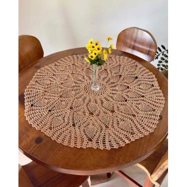 Imagem de Toalha Centro De Mesa Abacaxi 90cm Crochê Artesanal - Maria Croche Ver