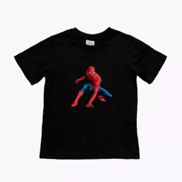 Imagem de Camiseta Homem Aranha Infantil Filme Spider Man Unissex 100% Algodão -