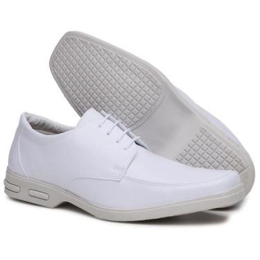 Imagem de Sapato Masculino Social Clássico Cadarço Linha Conforto Cor Branco - B