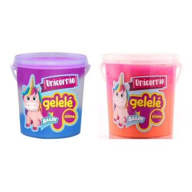 Imagem de Slime Unicórnio Conjunto Gelelé Com 2 Baldes 457G Cada