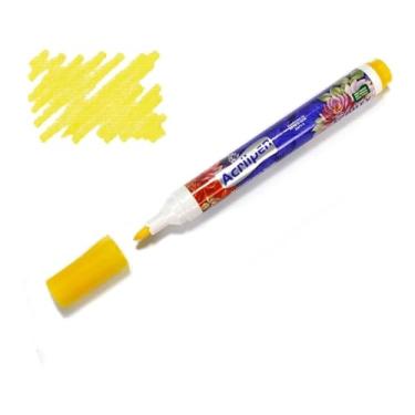 Imagem de Caneta Marcador Acrilpen Acrilex 20 Ml - Cor: Amarelo Ouro 505 - Pintura Permanente Personalização Ideal Para Personalizar E Detalhar Seus Projetos De Tecido Com Precisão E Durabilidade
