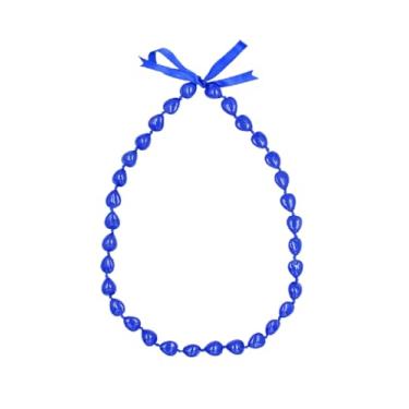 Imagem de MMIUAEG Colar havaiano de nozes Kukui de graduação, colar havaiano com fecho de laço, corrente grossa de gola de graduação, presentes para mulheres e homens, joias de estudantes universitários, Medium