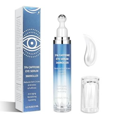 Imagem de sumetact Sérum Para Os Olhos Com 5% De Cafeína E 5% De Retinol – Creme Para A Área Dos Olhos Com Ácido Hialurônico, Niacinamida E Peptídeos Para Olheiras, Inchaço E Linhas Finas – Rolo De Massagem 3